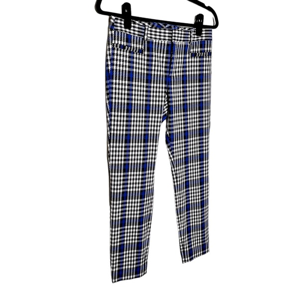 NWOT Banana Republic Women’s Modern Sloan Skinny Plaid Pant Blue/White Size 2 - Picture 4 of 7